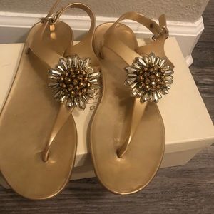 Coach Gold Hilda Jelly Sandals